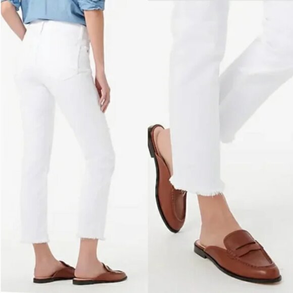 NWT J. Crew Denim Slim Boyfriend White Jeans -  Item Style AO671 Women's Size 25 - Picture 2 of 14